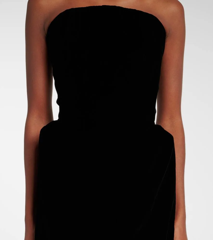 Balenciaga Velvet bustier gown