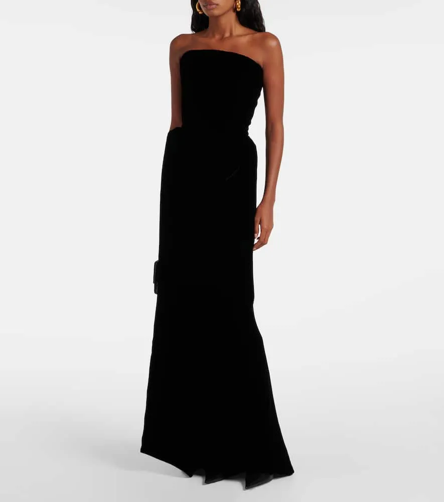 Balenciaga Velvet bustier gown