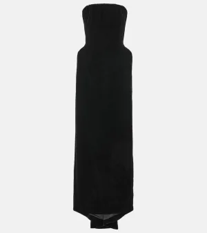 Balenciaga Velvet bustier gown
