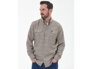 Barbour Foss Tailored Buttondown Collar Shirt in Olive Plaid