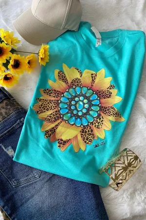 BC LEO SUNFLOWER- TURQUOISE