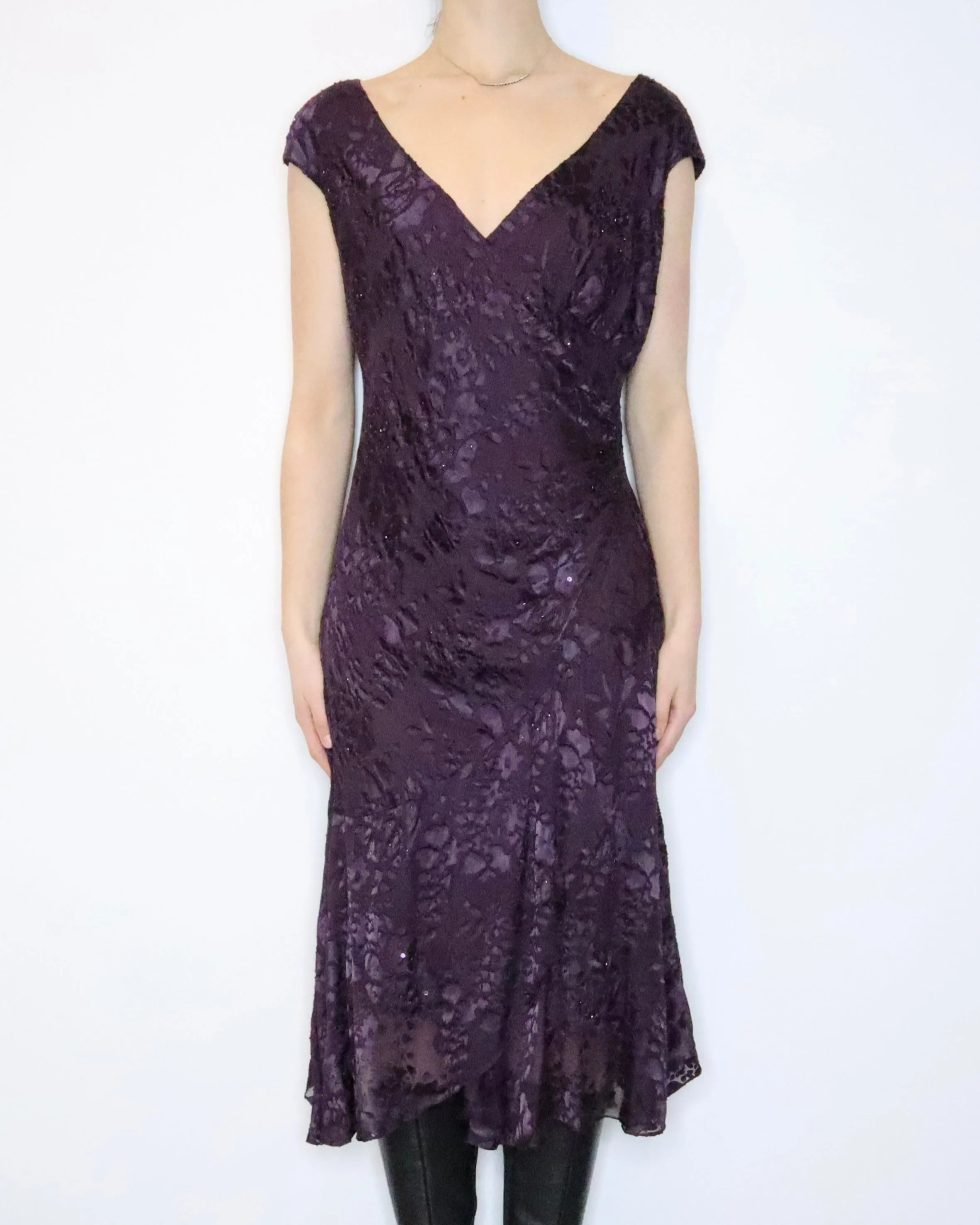 Beaded Silk Dress (XL-XXL) 