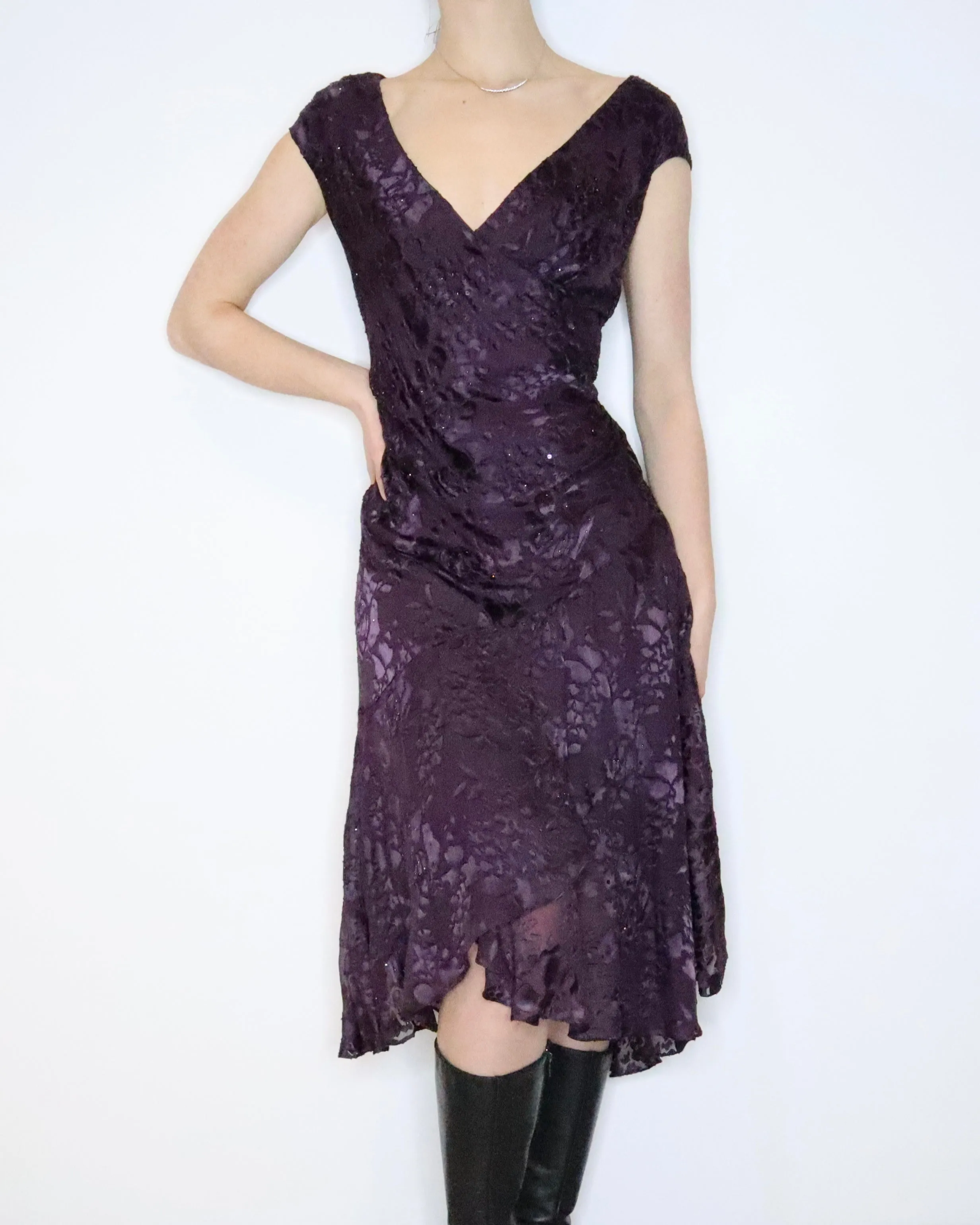 Beaded Silk Dress (XL-XXL) 