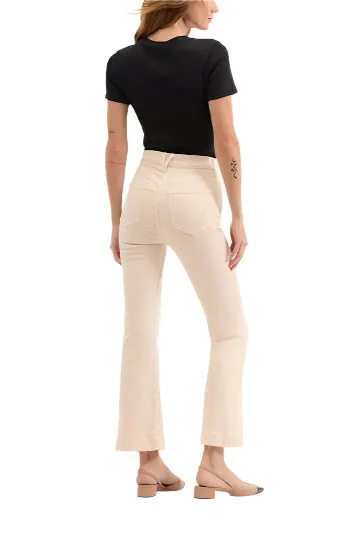Carson High Rise Ankle Flare (Ecru)