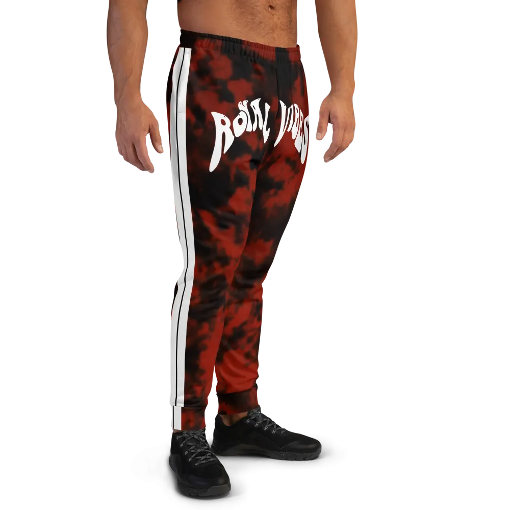CRXWN | Royal Urban Resort | Trippy Drippy Bleach Acid Wash with Malibu Stripe Unisex Jogger Sunrise Sienna
