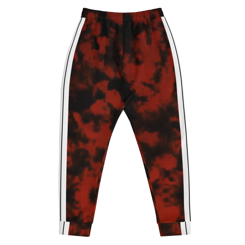 CRXWN | Royal Urban Resort | Trippy Drippy Bleach Acid Wash with Malibu Stripe Unisex Jogger Sunrise Sienna