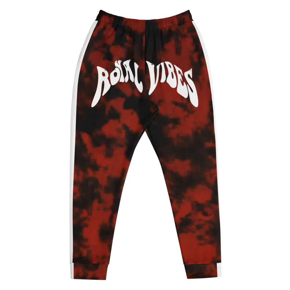 CRXWN | Royal Urban Resort | Trippy Drippy Bleach Acid Wash with Malibu Stripe Unisex Jogger Sunrise Sienna