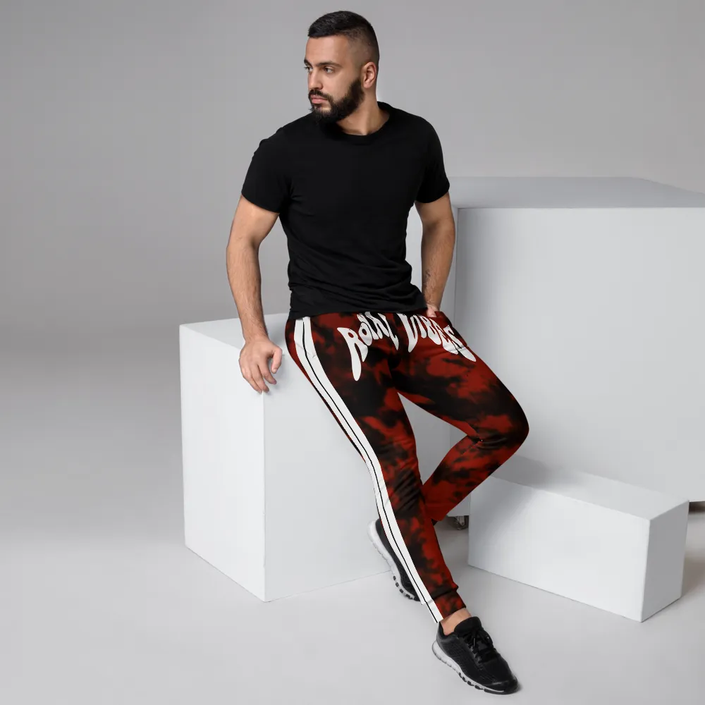 CRXWN | Royal Urban Resort | Trippy Drippy Bleach Acid Wash with Malibu Stripe Unisex Jogger Sunrise Sienna
