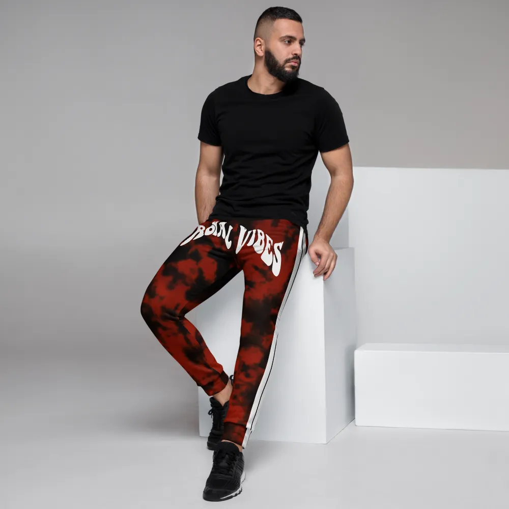 CRXWN | Royal Urban Resort | Trippy Drippy Bleach Acid Wash with Malibu Stripe Unisex Jogger Sunrise Sienna