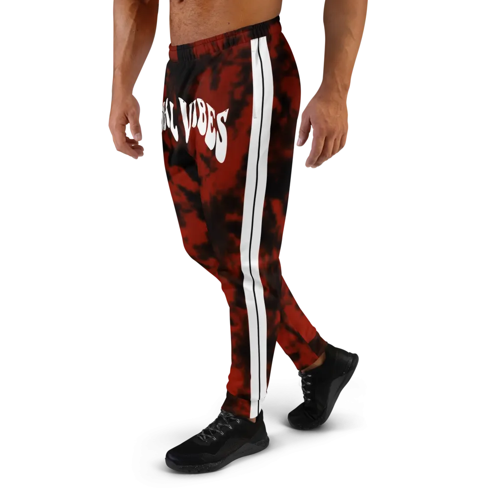 CRXWN | Royal Urban Resort | Trippy Drippy Bleach Acid Wash with Malibu Stripe Unisex Jogger Sunrise Sienna