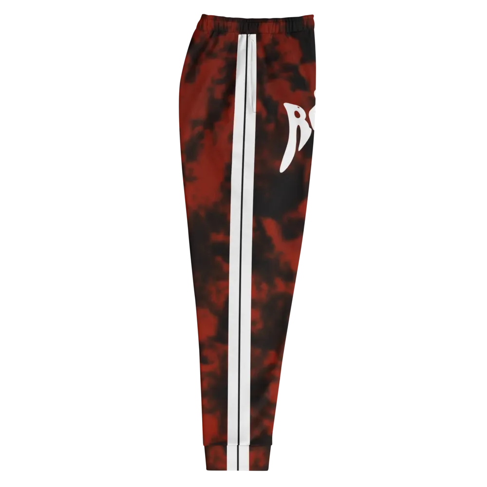 CRXWN | Royal Urban Resort | Trippy Drippy Bleach Acid Wash with Malibu Stripe Unisex Jogger Sunrise Sienna