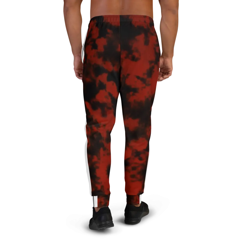 CRXWN | Royal Urban Resort | Trippy Drippy Bleach Acid Wash with Malibu Stripe Unisex Jogger Sunrise Sienna