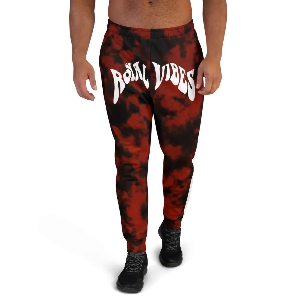 CRXWN | Royal Urban Resort | Trippy Drippy Bleach Acid Wash with Malibu Stripe Unisex Jogger Sunrise Sienna