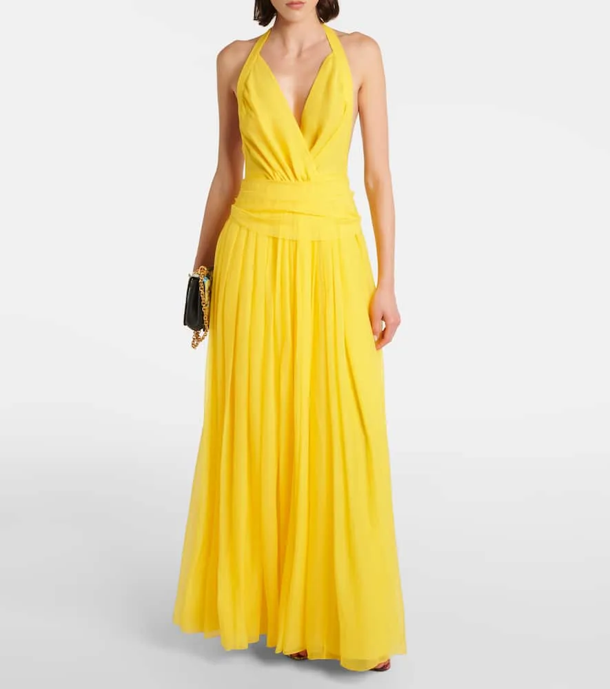 Dolce&Gabbana Halterneck silk chiffon gown