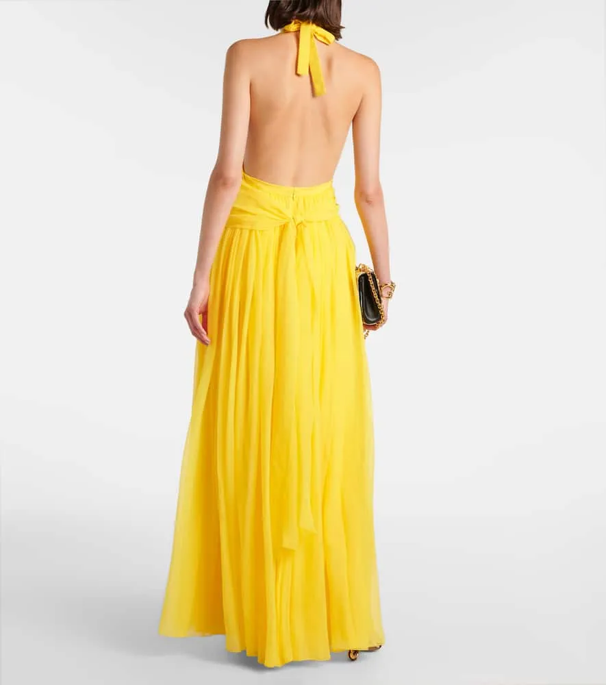 Dolce&Gabbana Halterneck silk chiffon gown