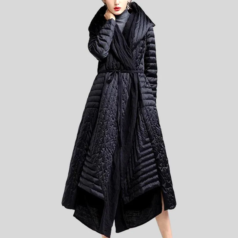 Duck Down Long hooded Warm Down puffer Jacket