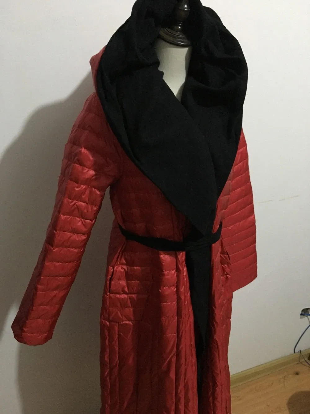 Duck Down Long hooded Warm Down puffer Jacket