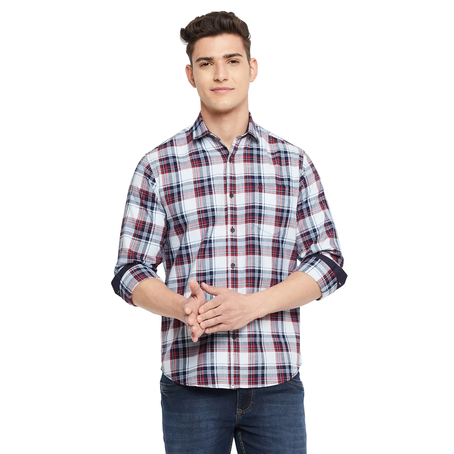 Duke Stardust Men Full Sleeve  Cotton Shirt (SDO5CKIC)