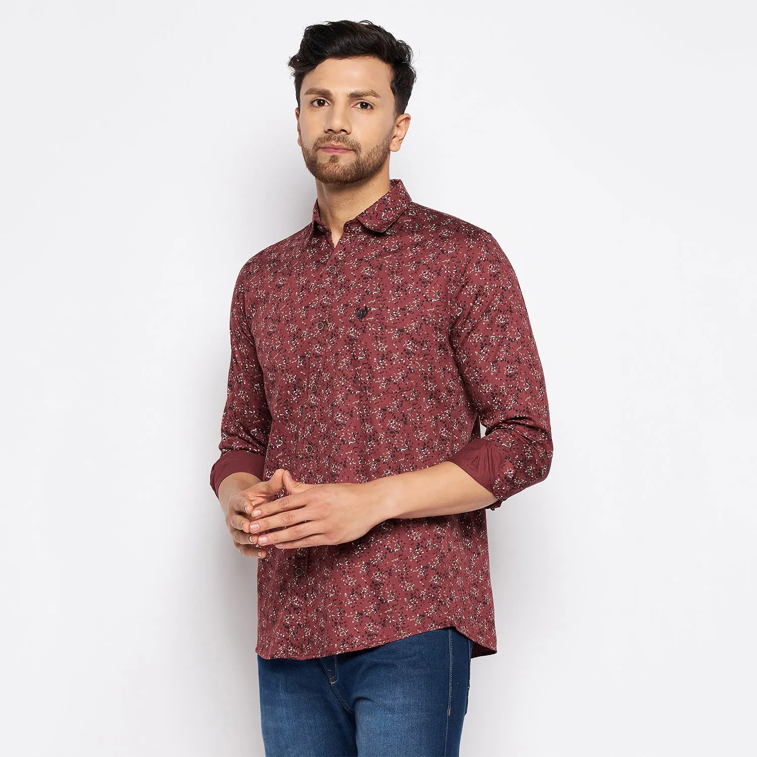 Duke Stardust Men Full Sleeve Cotton Shirt (SDO6PRTG)