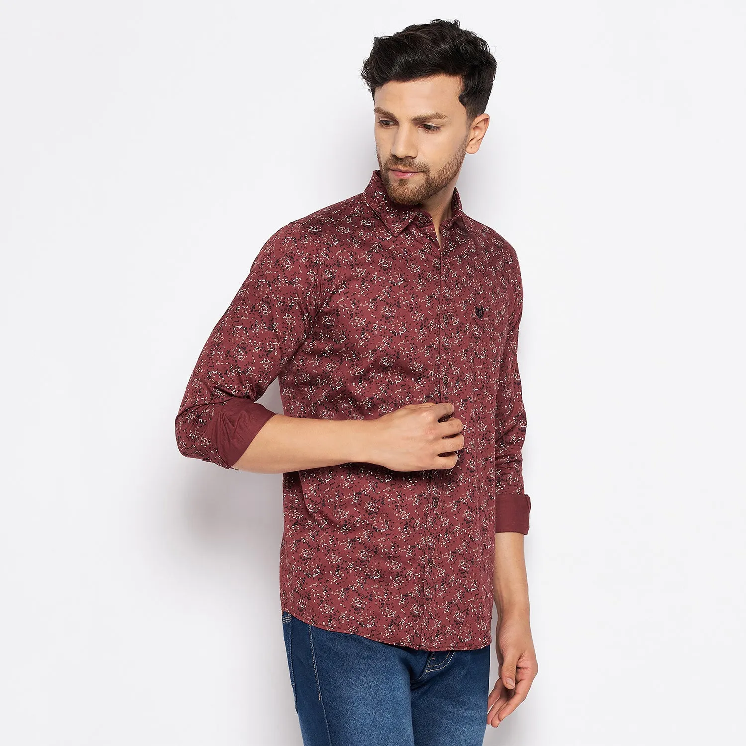 Duke Stardust Men Full Sleeve Cotton Shirt (SDO6PRTG)