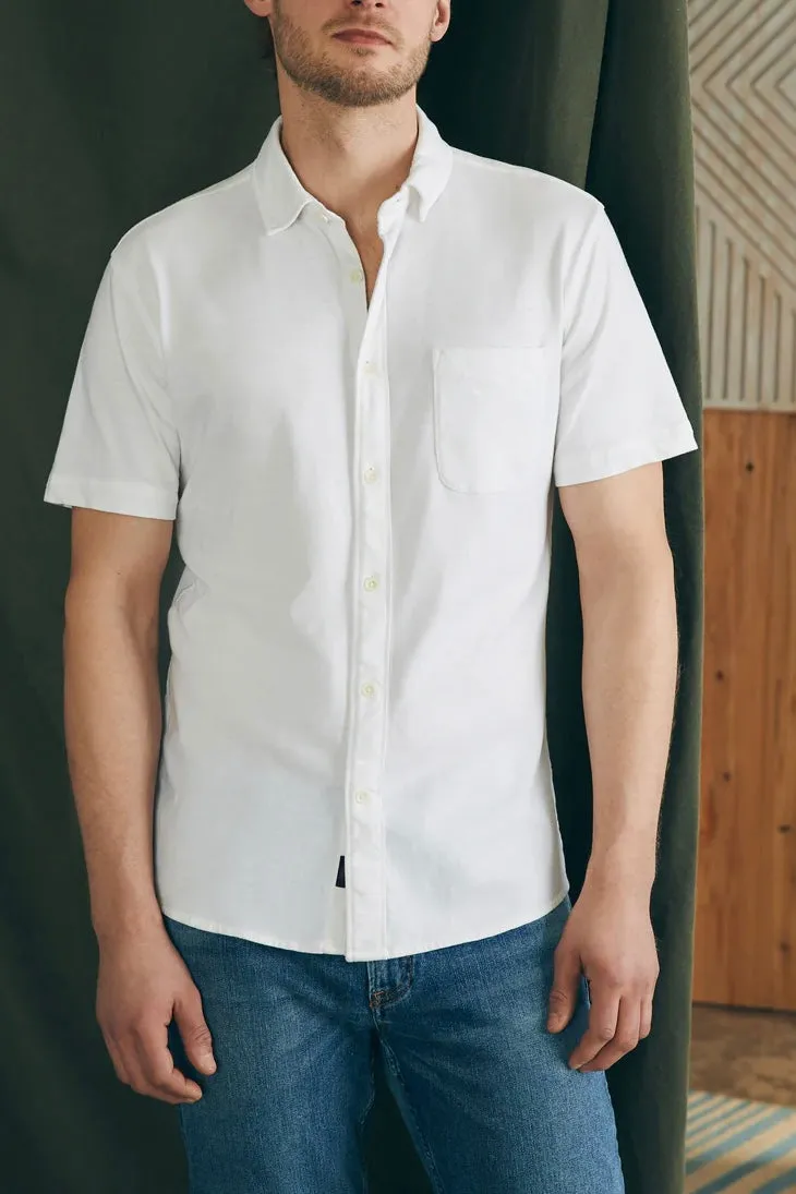 .Faherty Short Sleeve Sunwashed Knit Shirt
