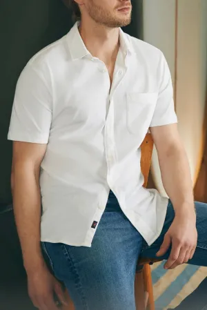 .Faherty Short Sleeve Sunwashed Knit Shirt