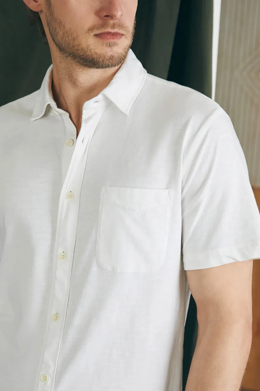 .Faherty Short Sleeve Sunwashed Knit Shirt
