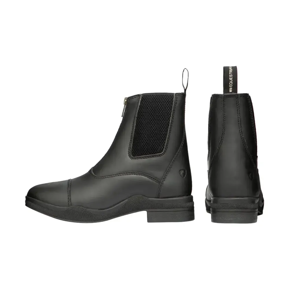 Hy Equestrian Fleece Lined Wax Leather Zip Jodhpur Boot