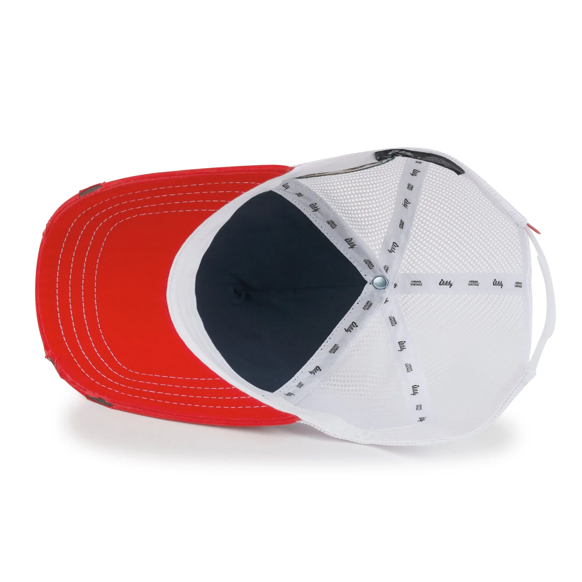 ililily PREMIUM Adventure Patch Structured Trucker Hat Distressed Baseball Cap