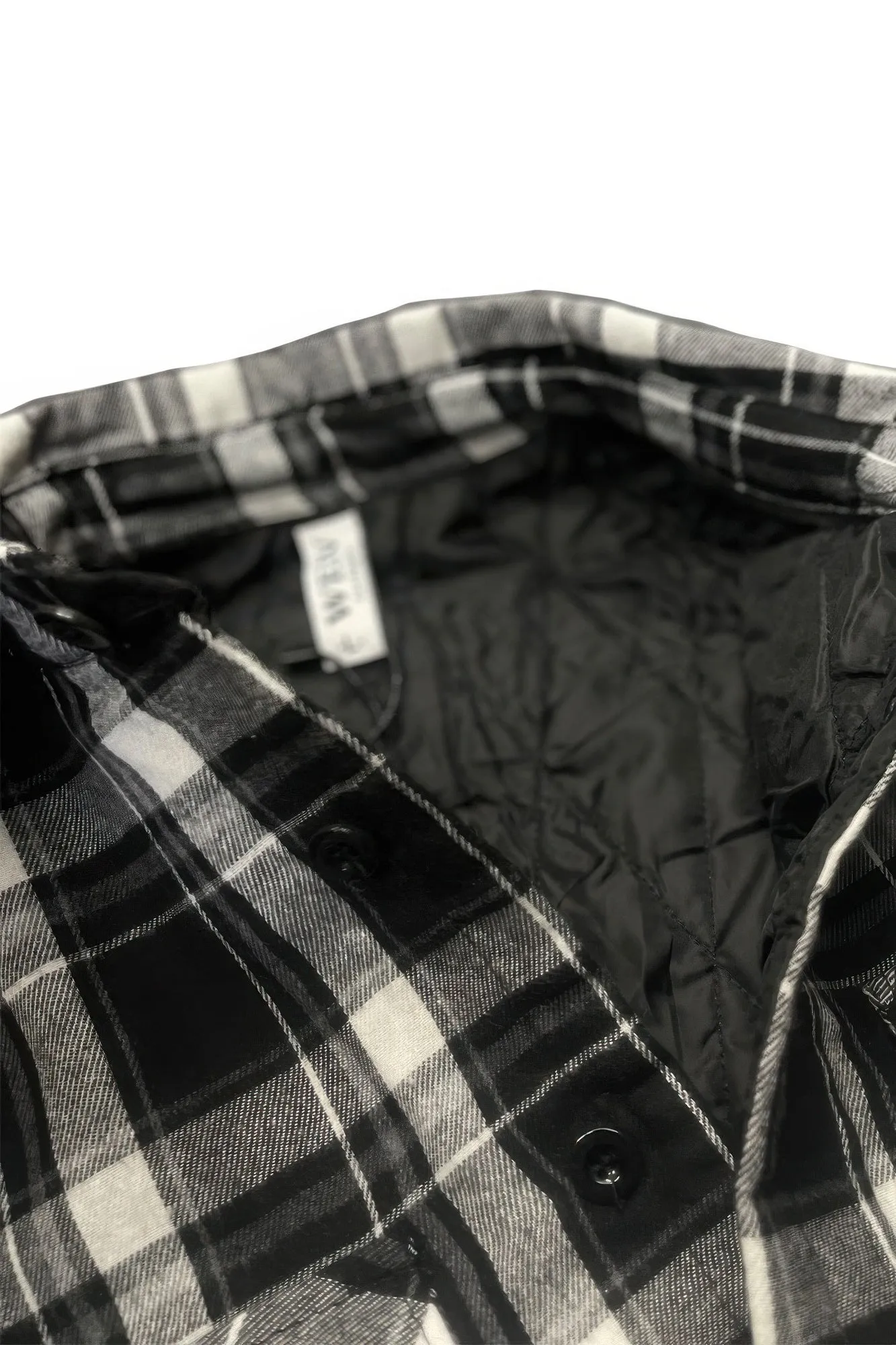 Mens Quilted Padded Flannel Jacket