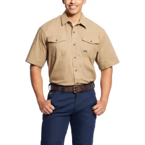 Men's Rebar Made Tough DuraStretch Work Shirt - Khaki
