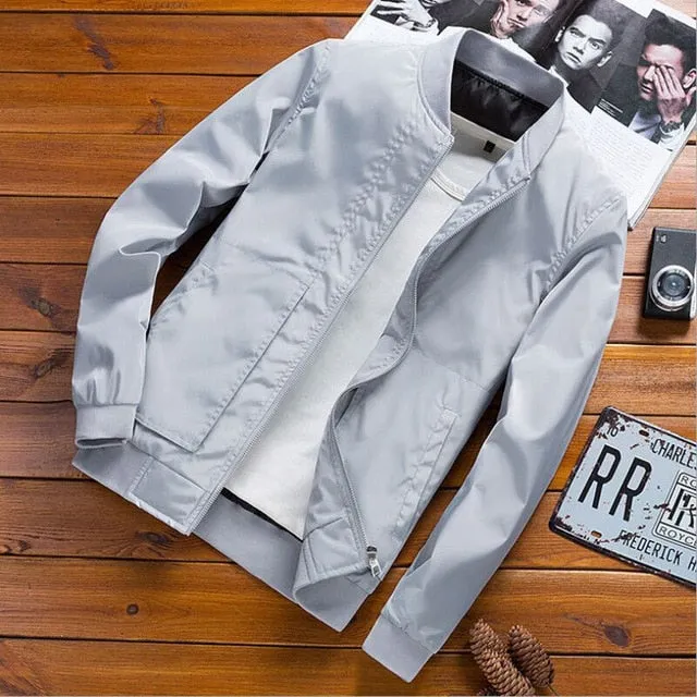 New Mens Bomber Jacket Casual Hooded Spring Autumn Hip Hop Harajuku Streetwear Male Zipper Jacket Coat
