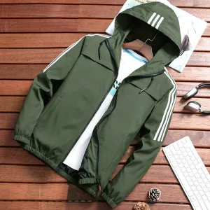 New Mens Bomber Jacket Casual Hooded Spring Autumn Hip Hop Harajuku Streetwear Male Zipper Jacket Coat
