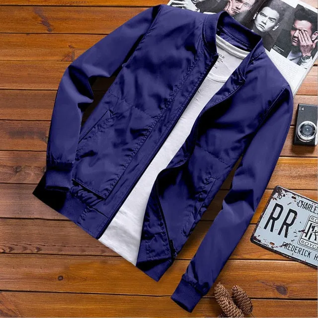 New Mens Bomber Jacket Casual Hooded Spring Autumn Hip Hop Harajuku Streetwear Male Zipper Jacket Coat