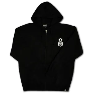 Rebel8 Logo Zip Up Hoodie Black