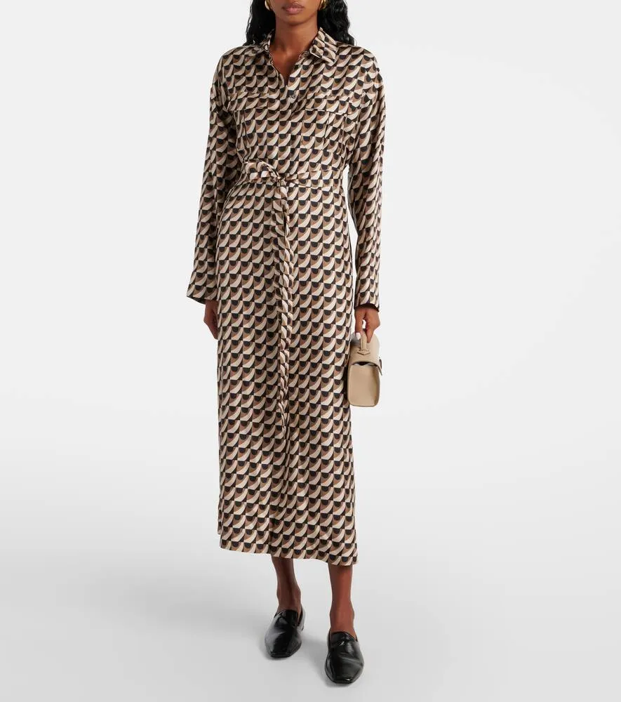 'S Max Mara Fleur floral silk maxi dress