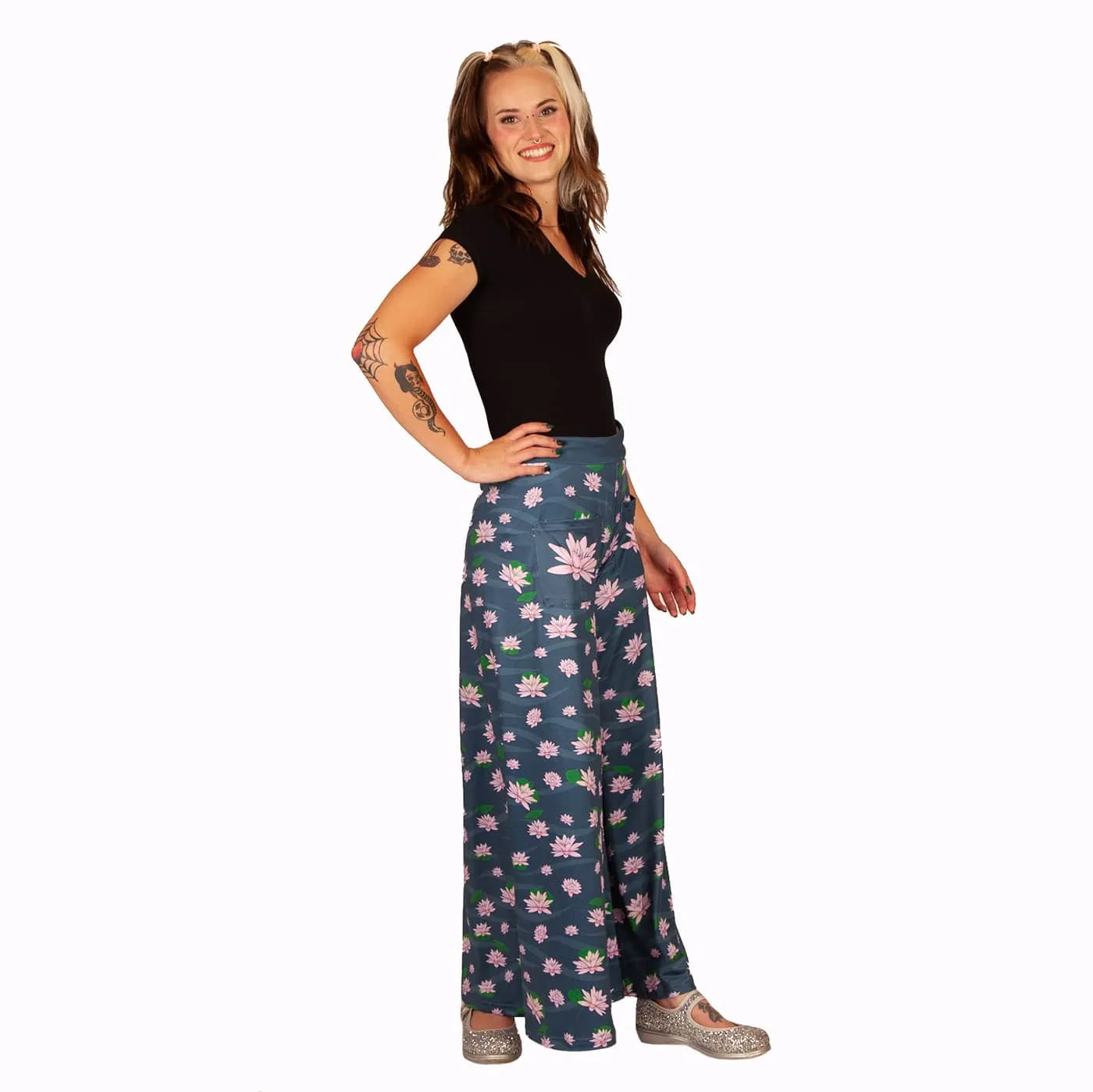 Serene Wide Leg Pants With Pockets