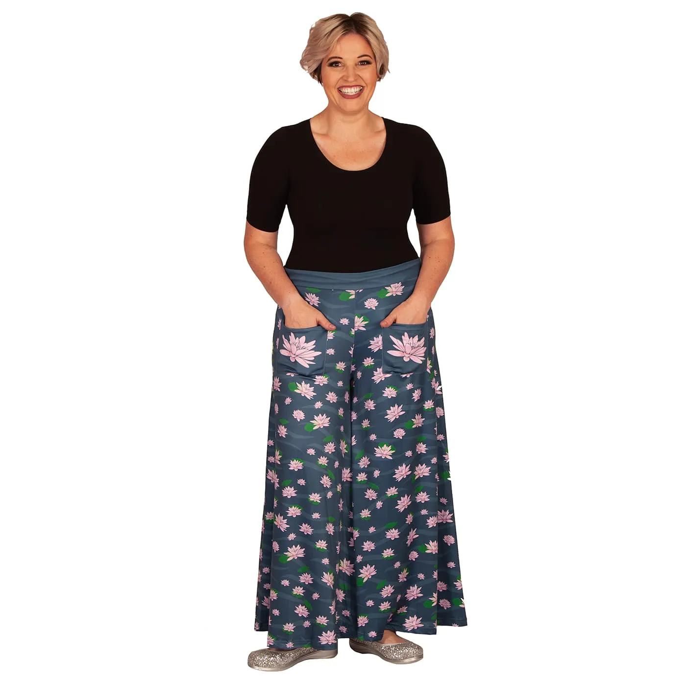 Serene Wide Leg Pants With Pockets