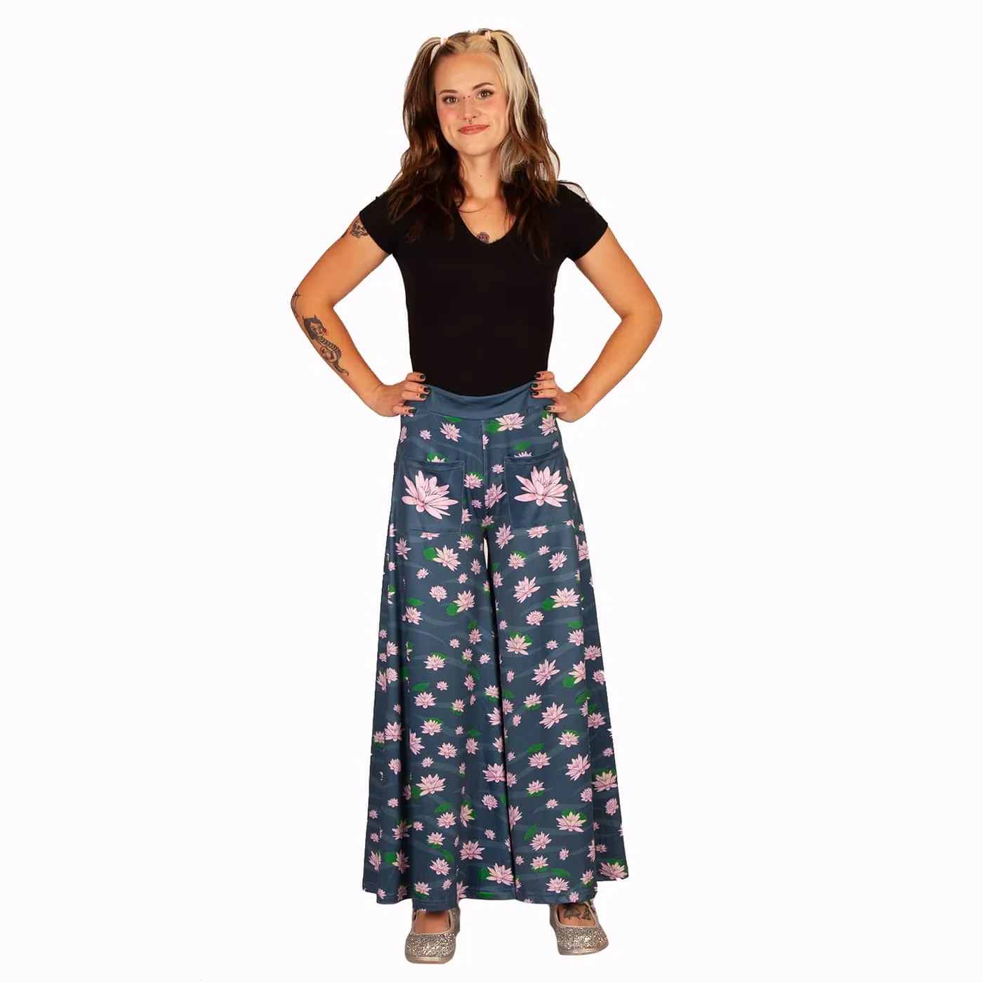 Serene Wide Leg Pants With Pockets
