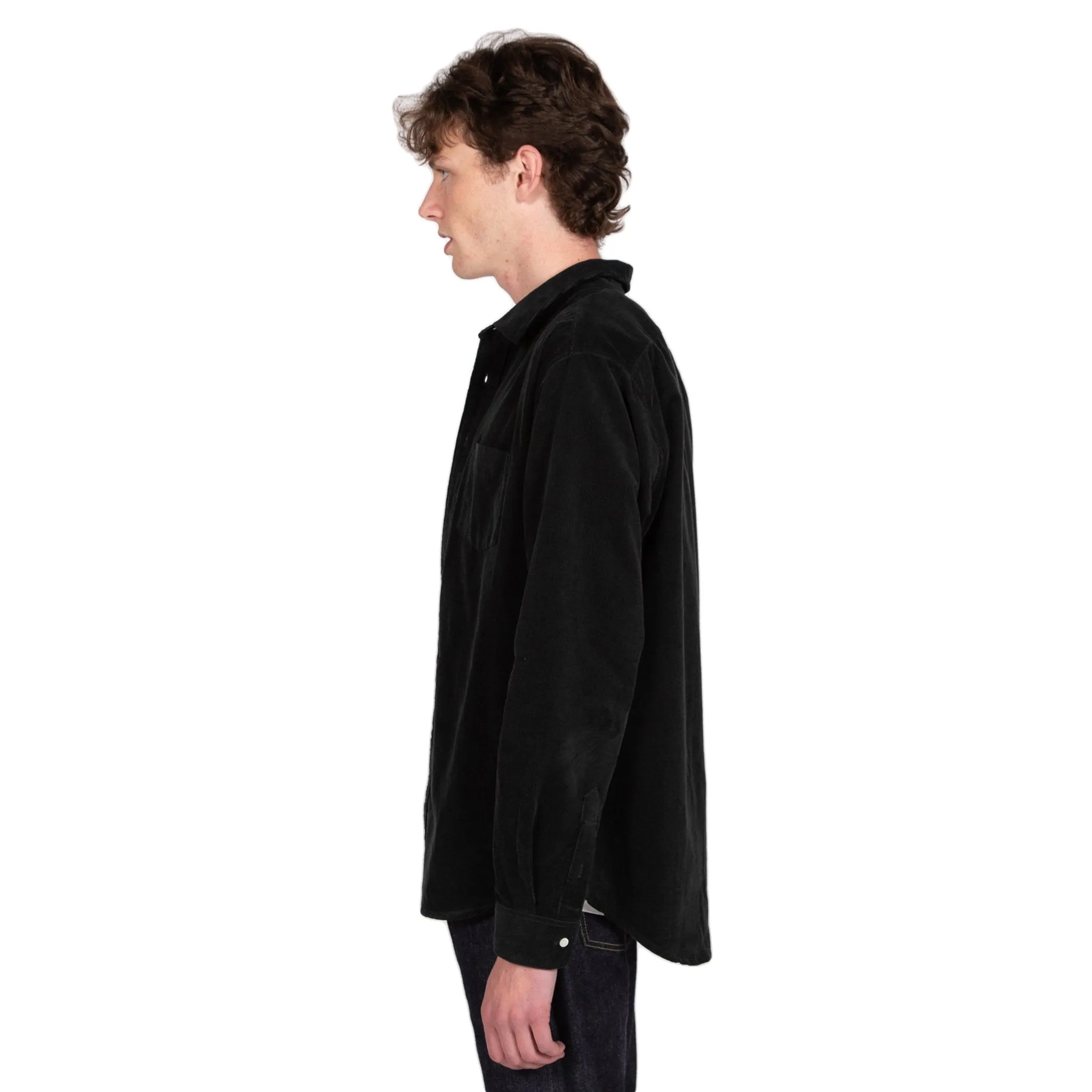 Shirt Unbutton Corduroy Solid - Dark Green
