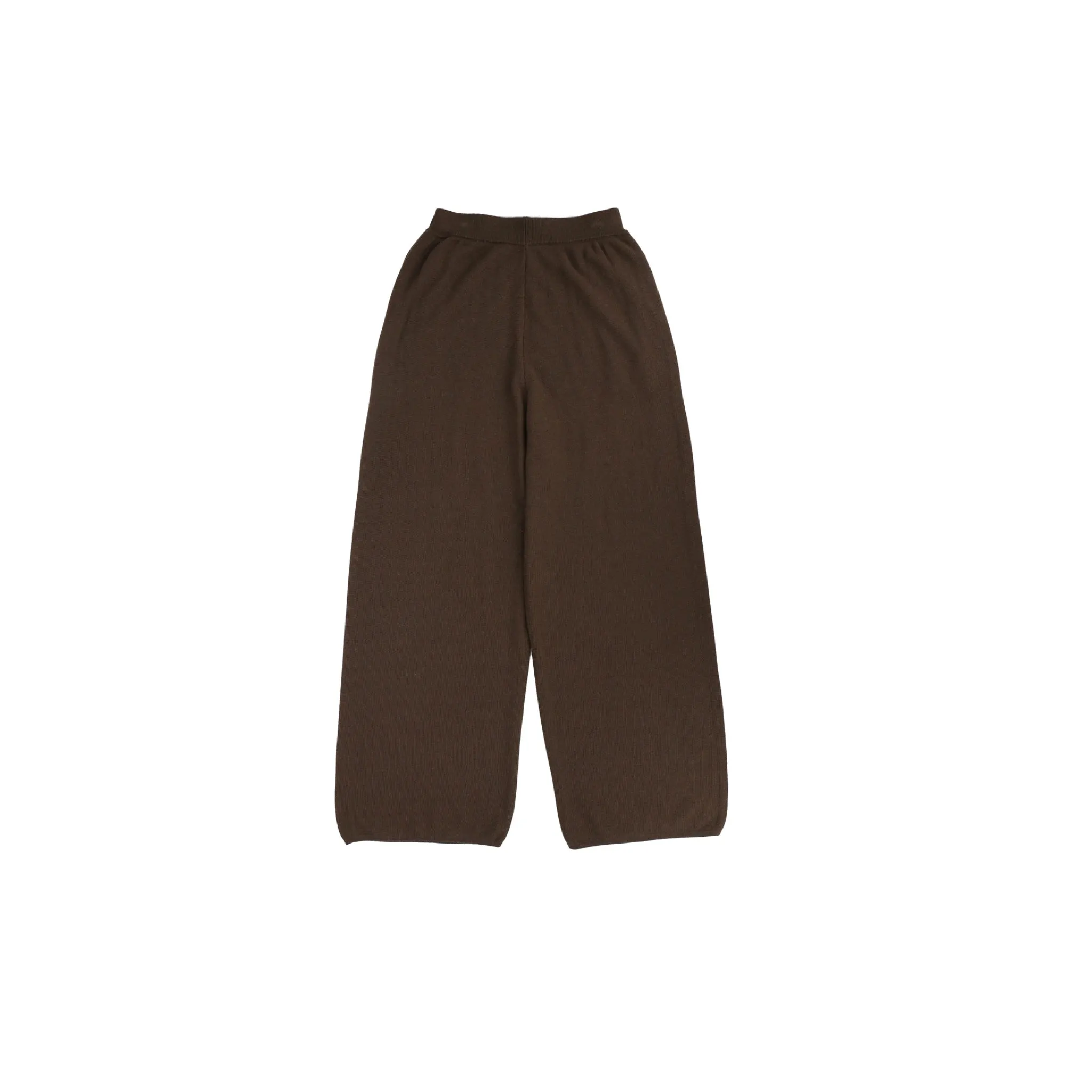 Silk Wool Wide-leg Pants in Brown