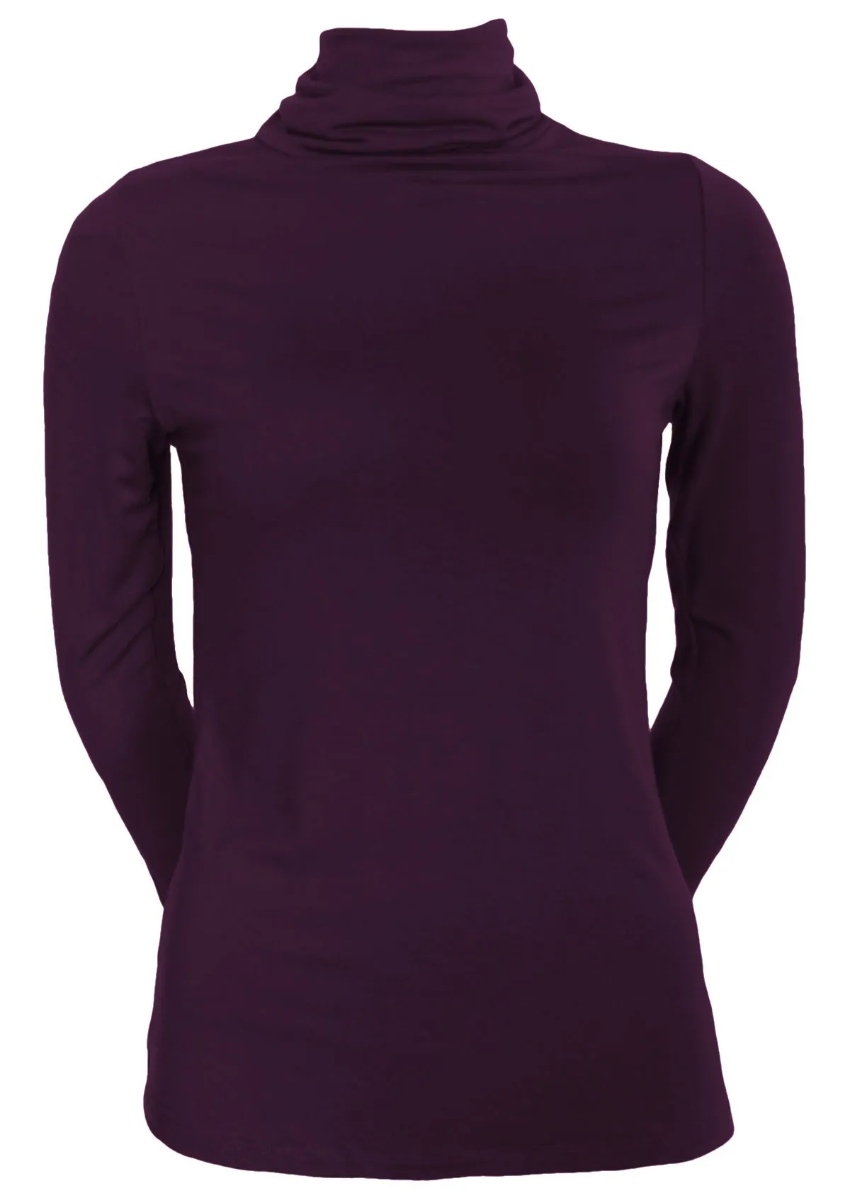 Turtleneck Top Dark Purple