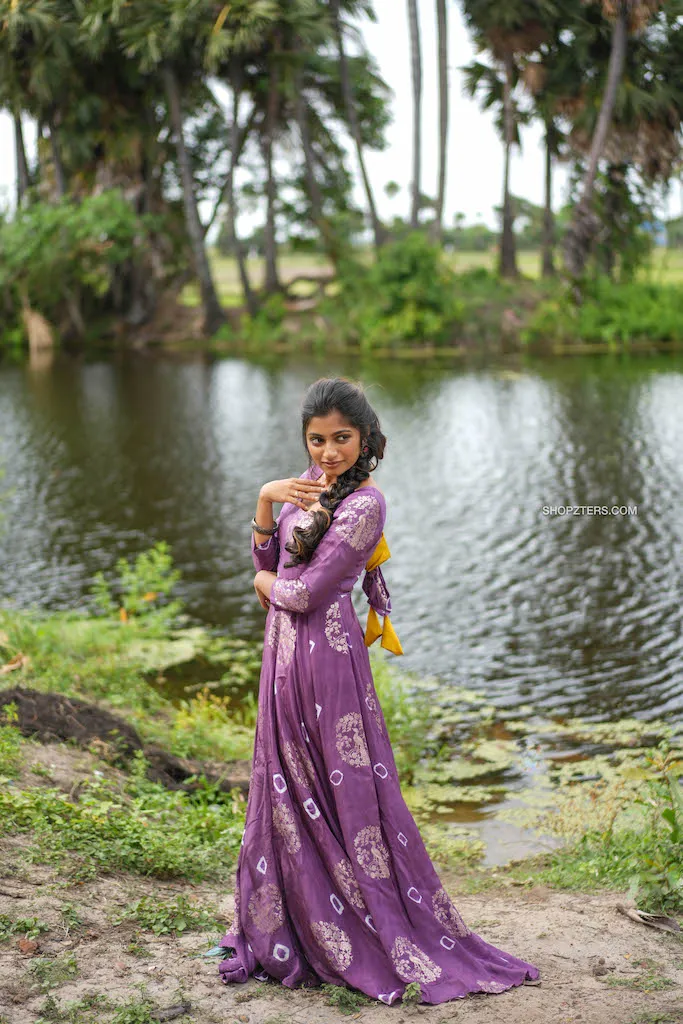 Violet Jacquard Silk Maxi Dress