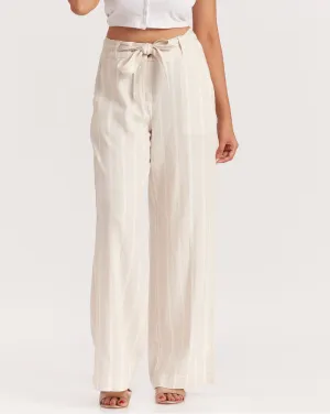 Wide Leg Rich Wide Leg Pants - Natural