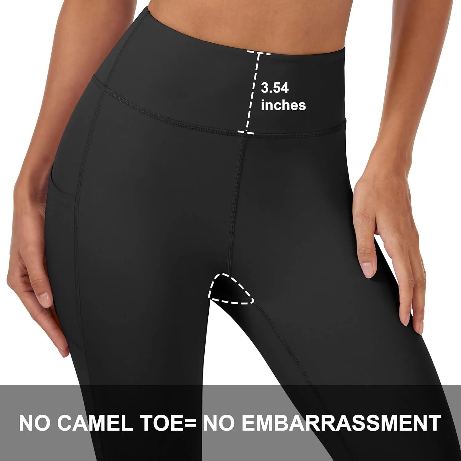 Women's High Waisted Workout Leggings with Pockets Tummy Control 7/8 Yoga Pants Stretch Gym Athletic Leggings